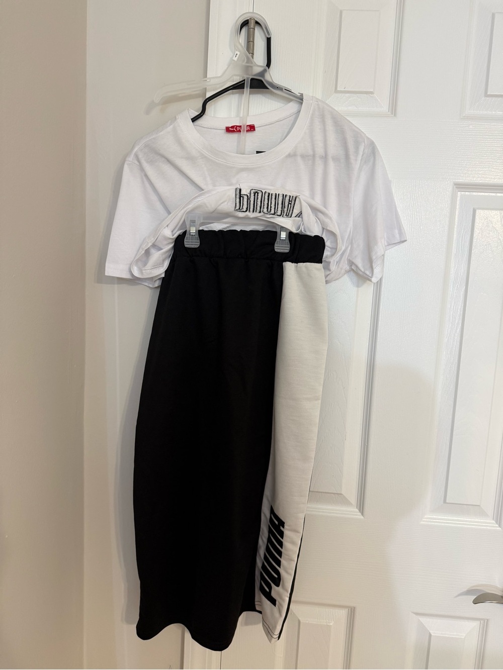 Puma Black & White skirt and cropped top